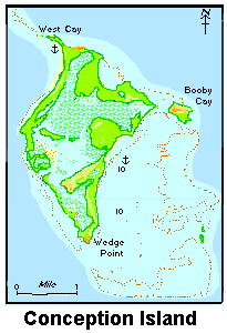 Conception Island Map
