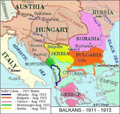 europe maps map balkans 1914 eastern 1911 balkan 1913 war 19th 20th romania central historical states 1853 serbia travel history