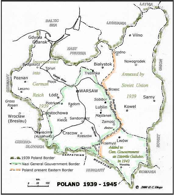 Map Of Poland Wwii. During the years 1939-1941,