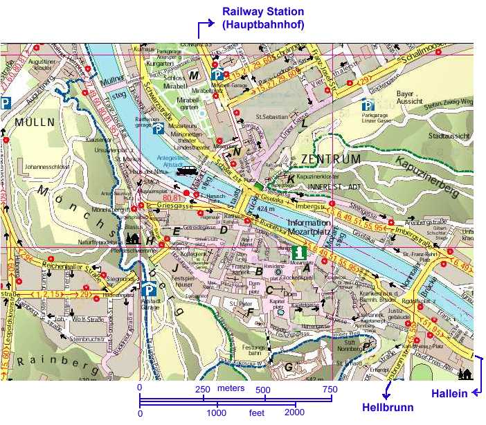 Salzburg City Map 